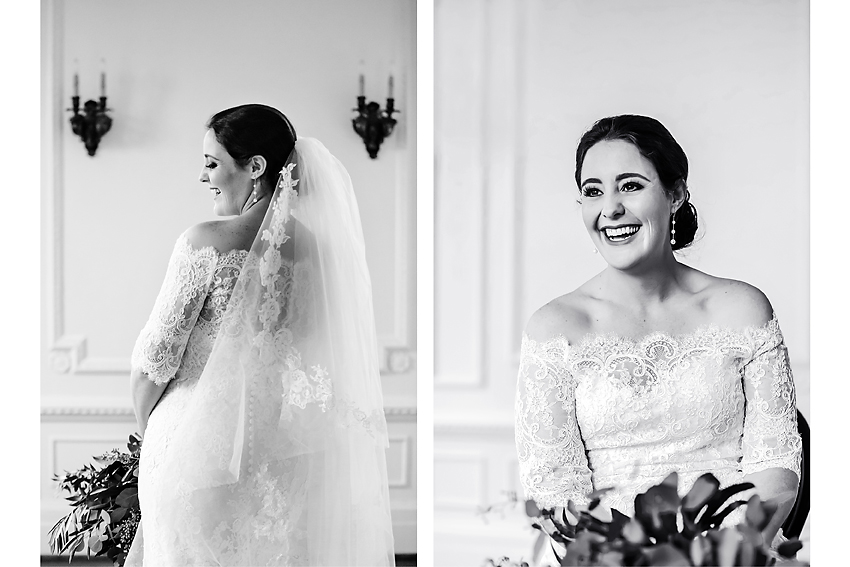 Black and White Bridal Portraits