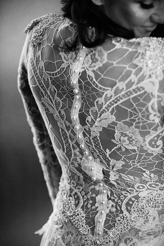 Bride in a lace dress