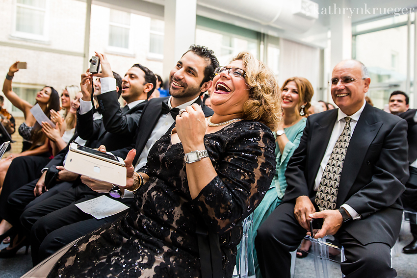 Laughing Wedding Guests