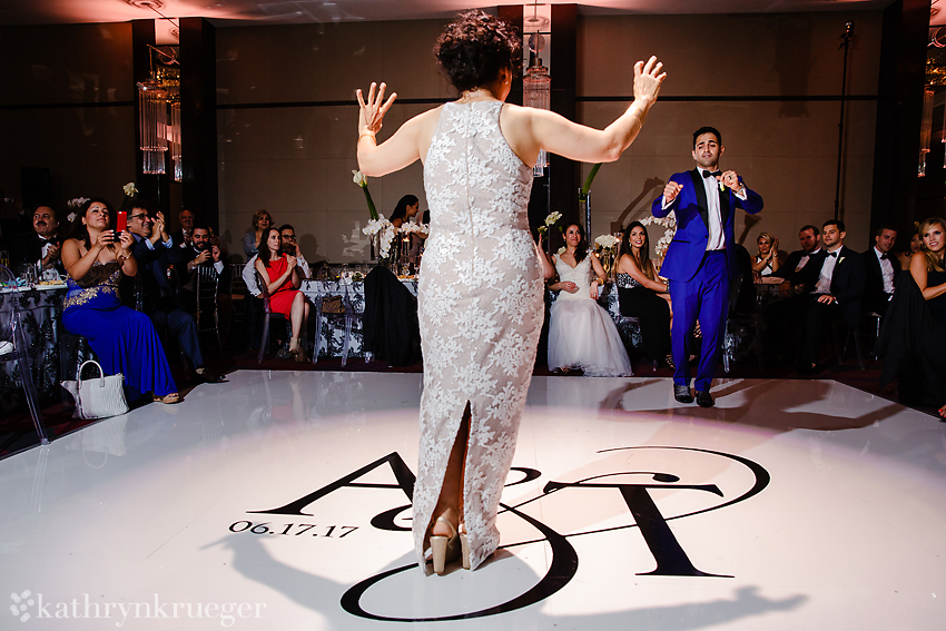 Persian Groom dances with mother